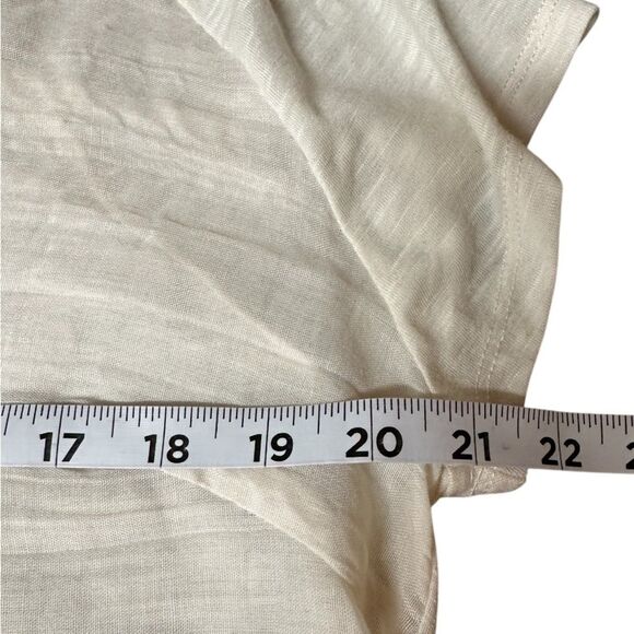 Retro-ology Womens Lightweight Embroidered  Top. Ivory Color. Size Large - Picture 4 of 8